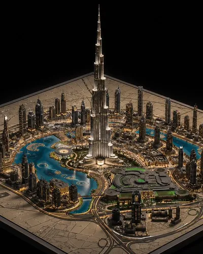 Luxury Miniature Dubai City Model