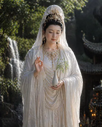 Realistic Guanyin Portrait from Buddhist Texts