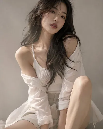 Vertical Artistic Portrait of a Young Eastern Woman