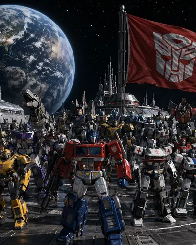 Autobots Assembled at Lunar Base