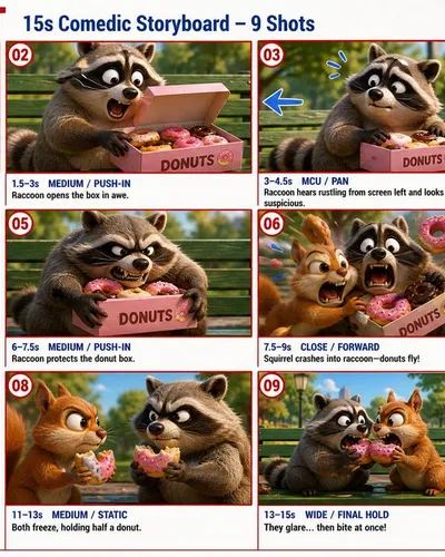 Donut Heist Storyboard Sheet