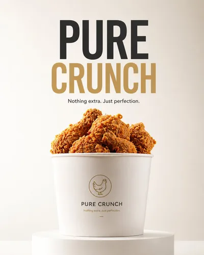 E-commerce Main Image - Minimalist Product Ad: PURE CRUNCH