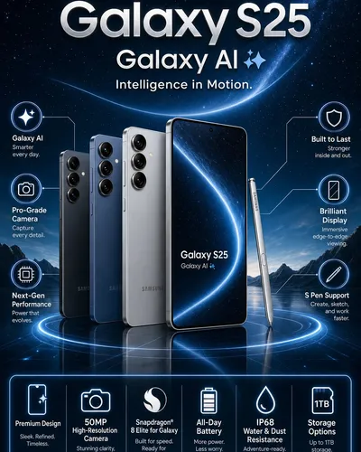 Samsung Galaxy S25 Infographic Poster