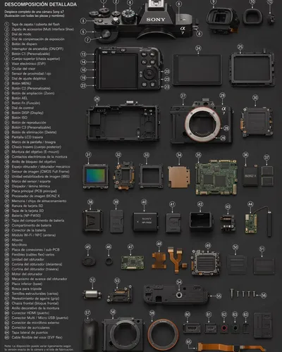 Sony A7 Exploded View Breakdown Prompt