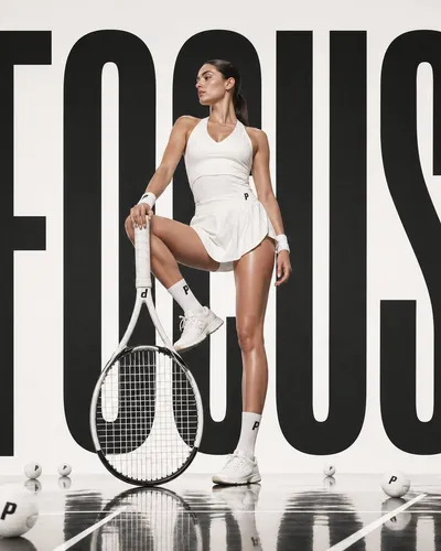 Avant-Garde Tennis Racket Sculpture Sports Fashion Ad