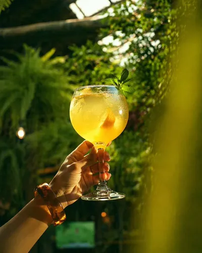 Golden Cocktail in Greenhouse Bar