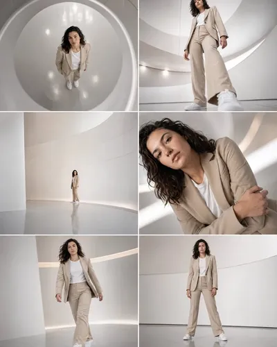Futuristic Hall Fashion Shot Sequence