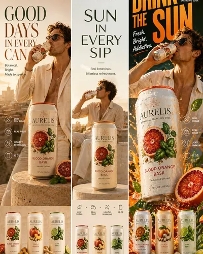 High-Fashion Beverage Campaign Board