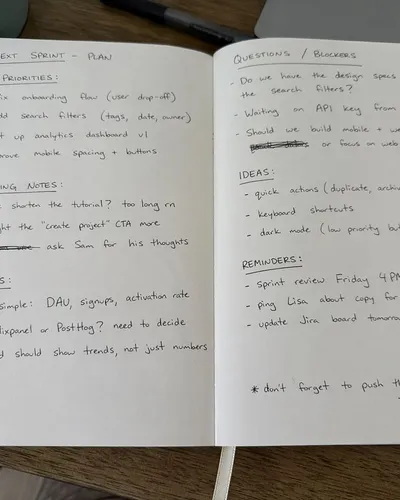 Handwritten Notebook Photo
