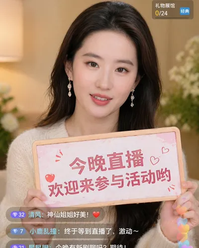 Liu Yifei Douyin Livestream Screenshot
