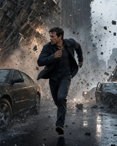 Cinematic City Explosion Chase