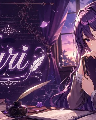 Purple Anime Yuri Banner