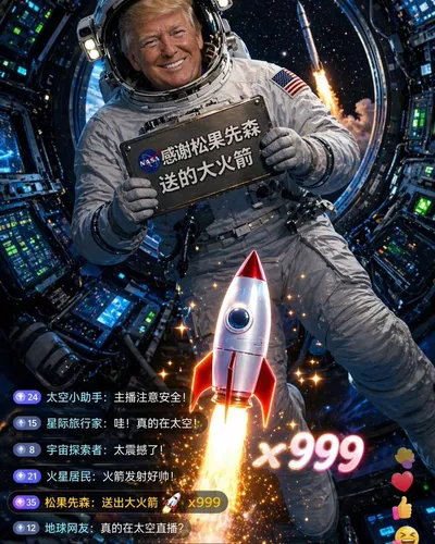 特朗普太空直播间破千万