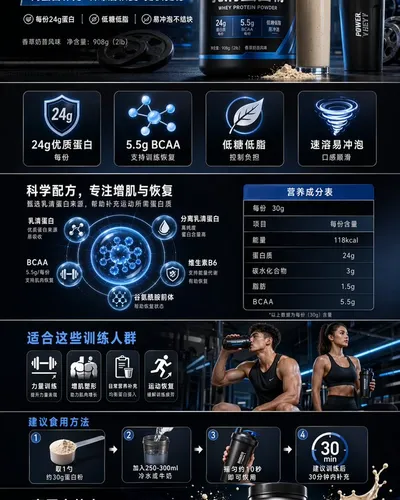 健身蛋白粉电商详情页