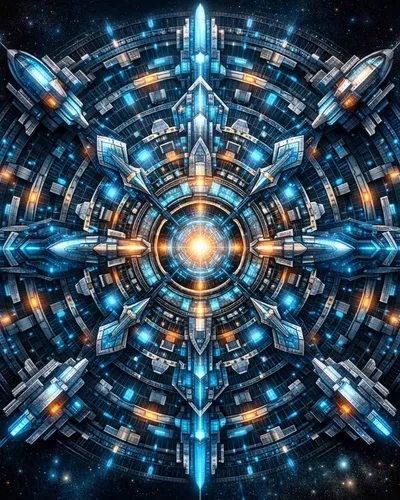 赛博朋克科幻曼荼罗