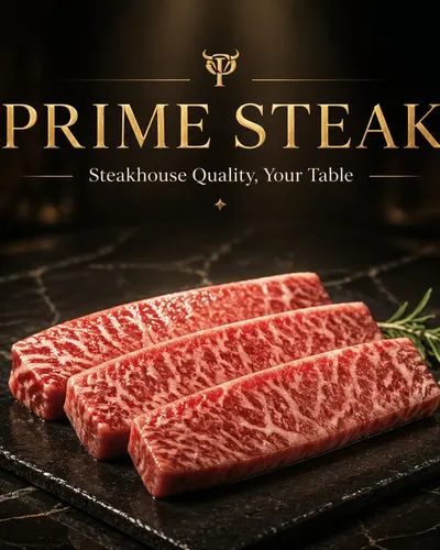 高端肉类海鲜品牌英雄图