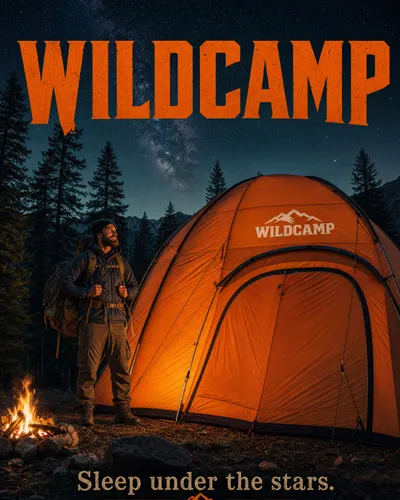 WILDCAMP 巨型帐篷广告海报