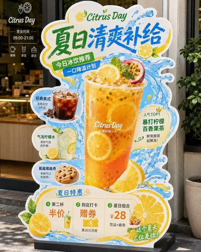 本地生活小店异形展架