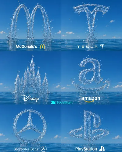 水雕品牌 Logo 六宫格